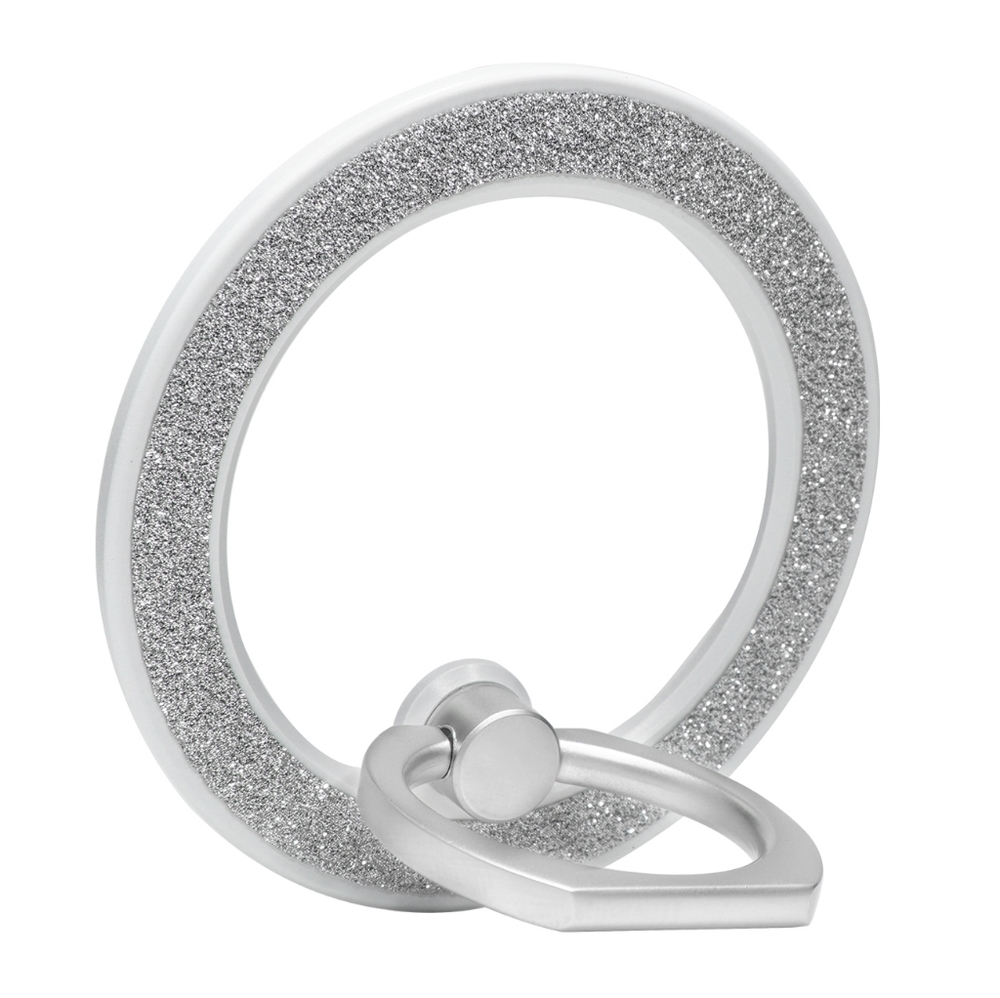 MagSafe Phone grip Holder Kickstand Phone Grip Finger Ring Grip White Glitter - Picture 3 of 7